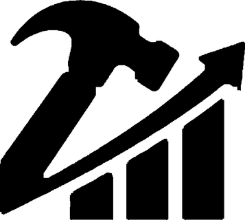 TradieGrowth logo — hammer and growth chart